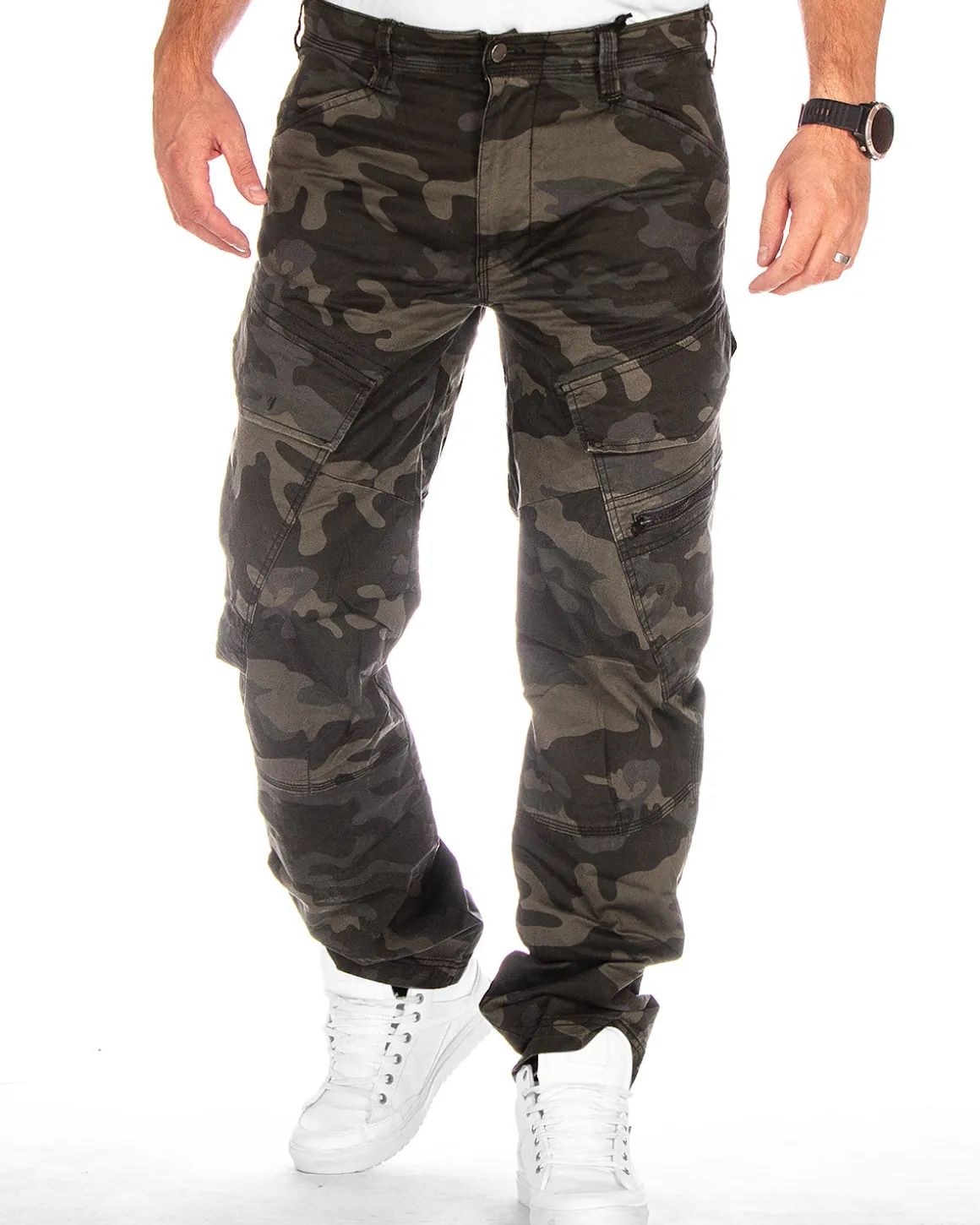 Adven reisitaskuhousut - Tumma Camo