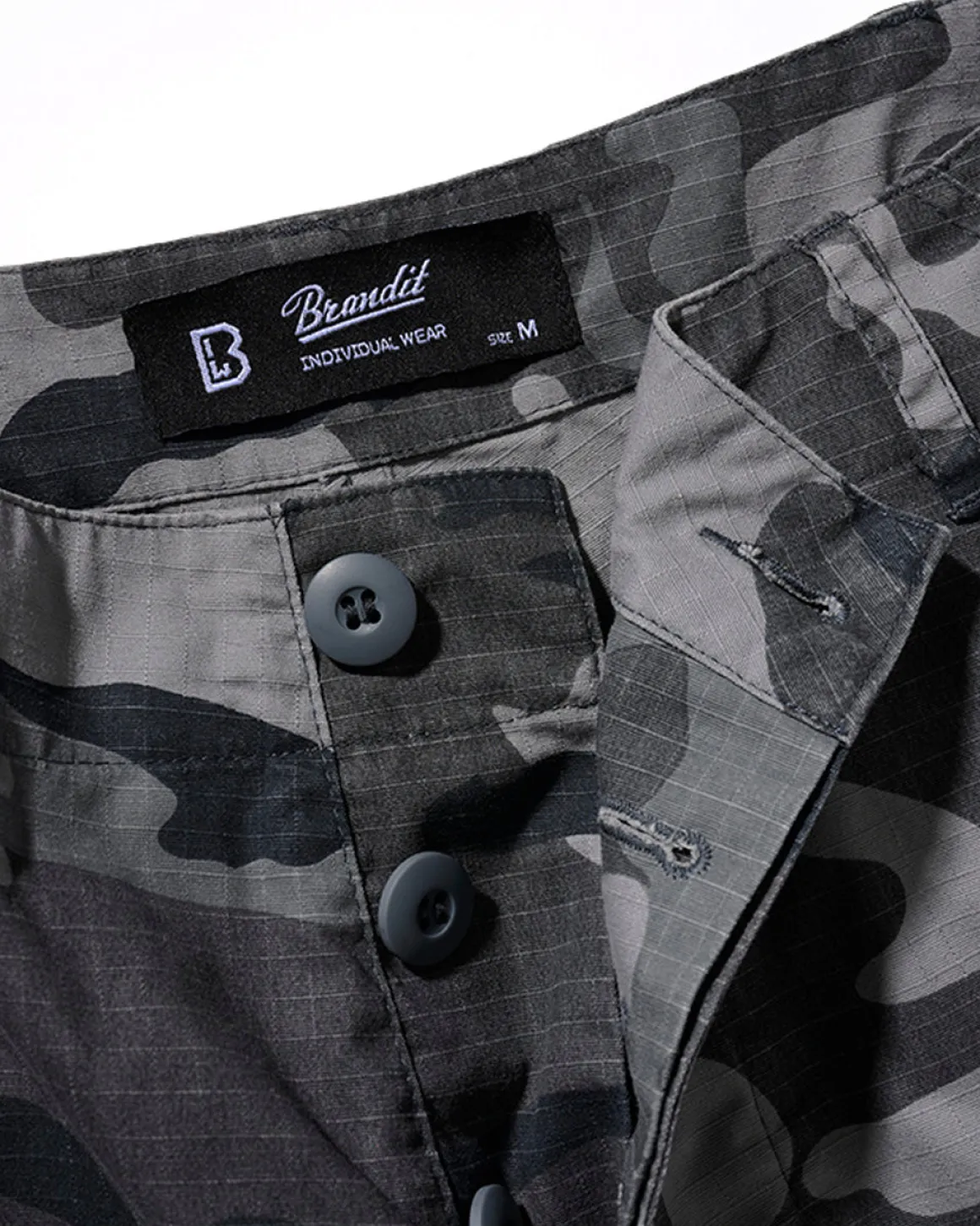 BDU Ripstop reisitaskushortsit - Harmaa camo