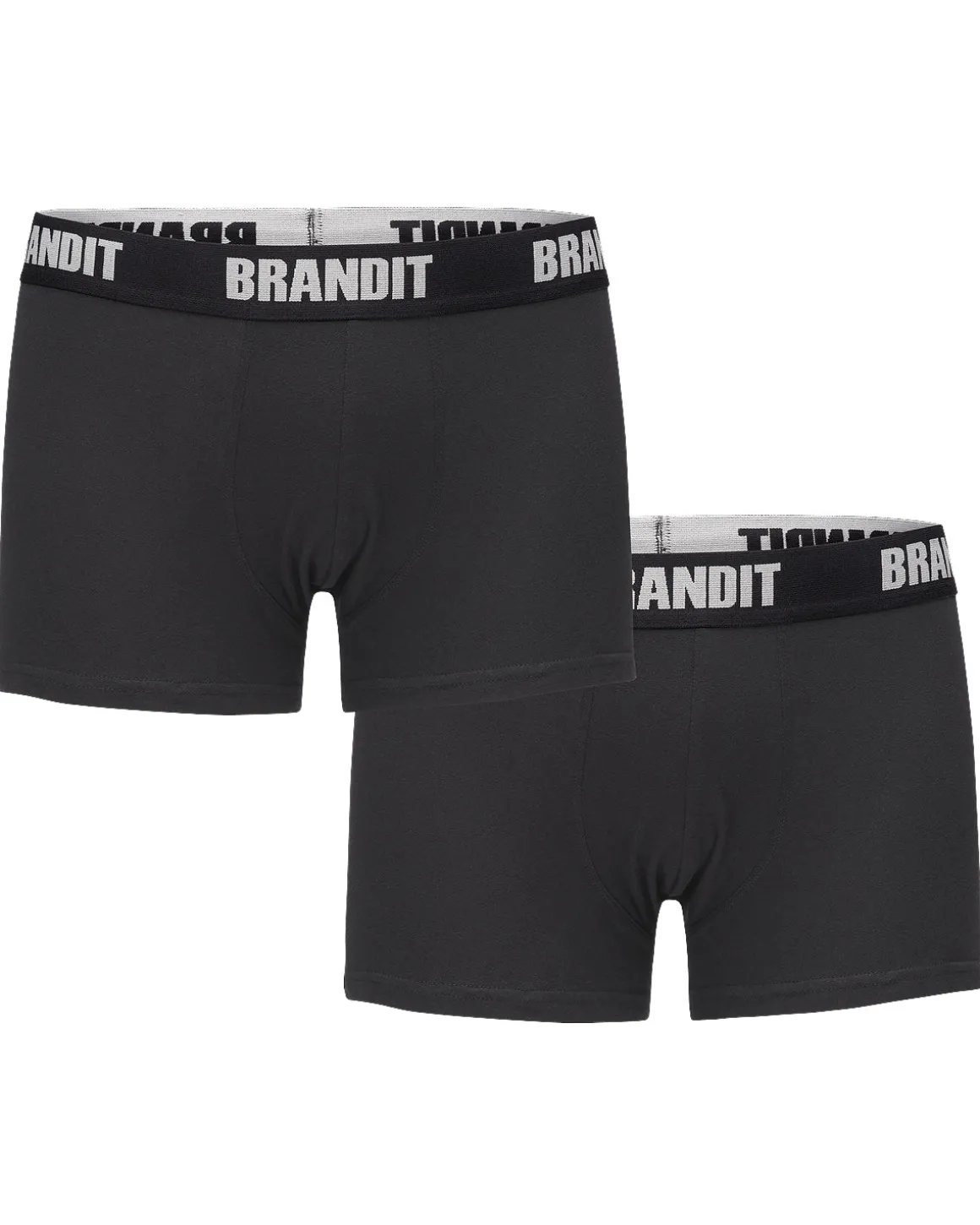 Brandit logo bokserit 2-pack - Musta & Musta
