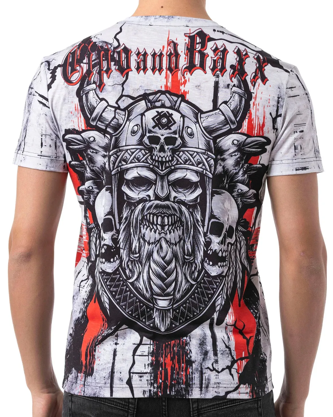 CT819 Viking Skull t-paita - Valkoinen