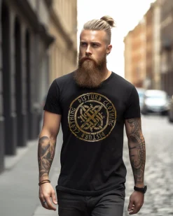Disturb Viking t-paita - Musta