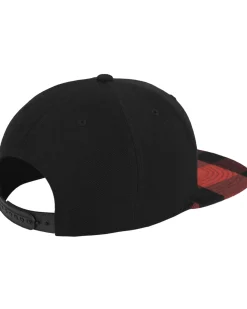 Flanelli snapback - Musta/Punainen