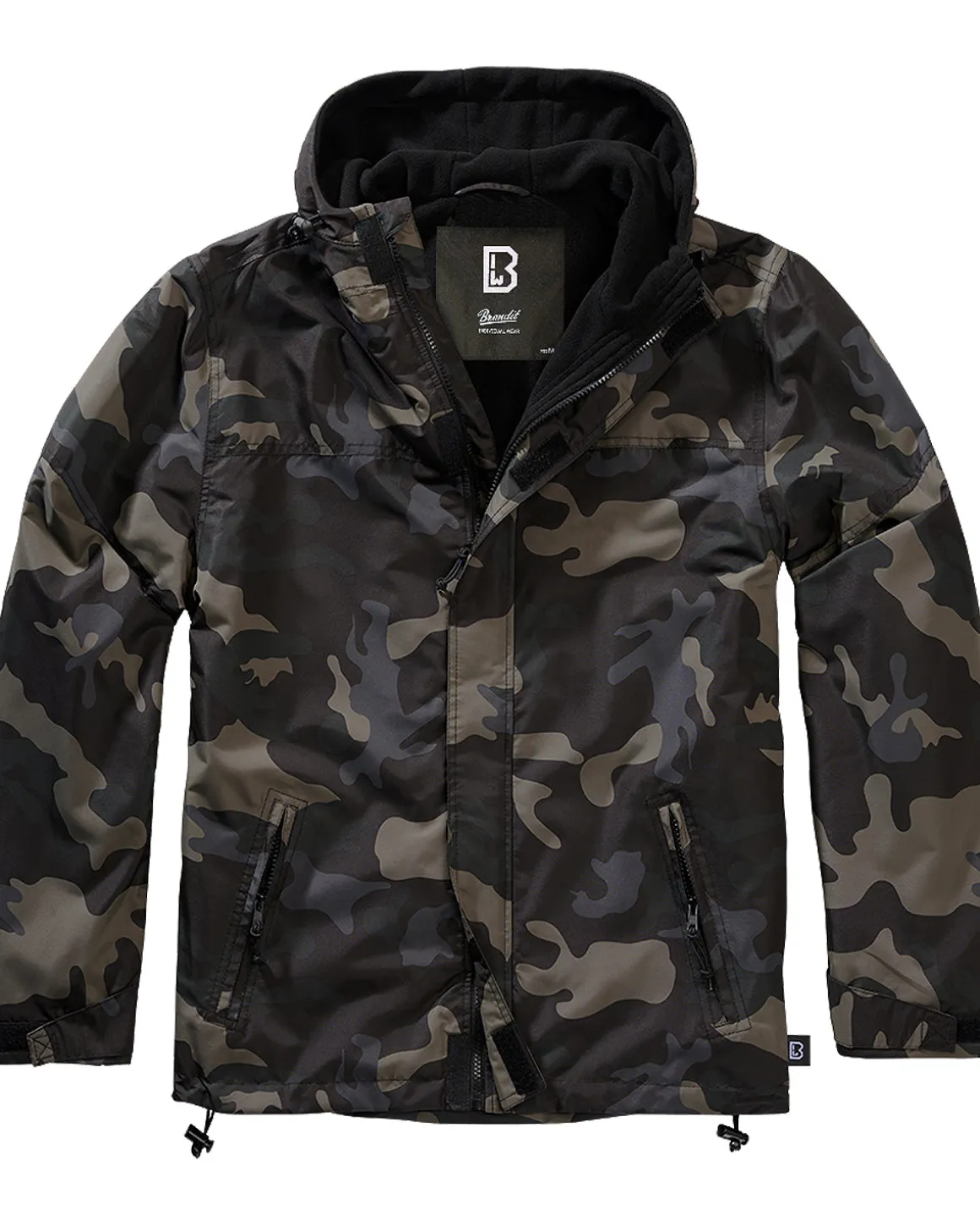 Frontzip tuulitakki - Tumma Camo