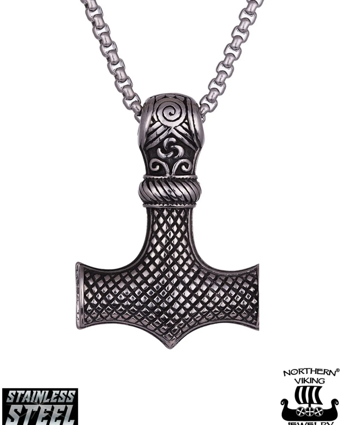 Knotwork Thorin Vasara kaulakoru - Teräs