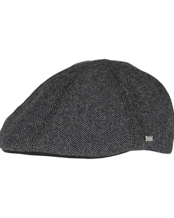 Macon 56 Herringbone flat cap - Harmaa