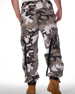 M-65 Vintage reisitaskuhousut - Valkoinen camo