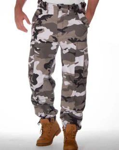 M-65 Vintage reisitaskuhousut - Valkoinen camo