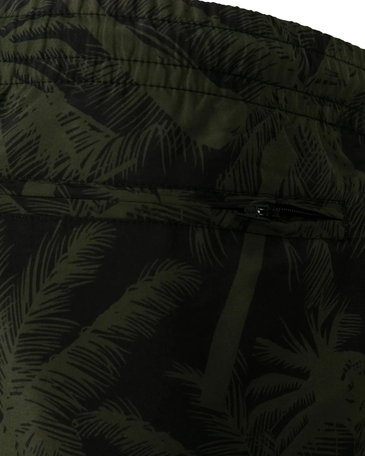 Pattern Palm uimashortsit - Musta/Vihreä