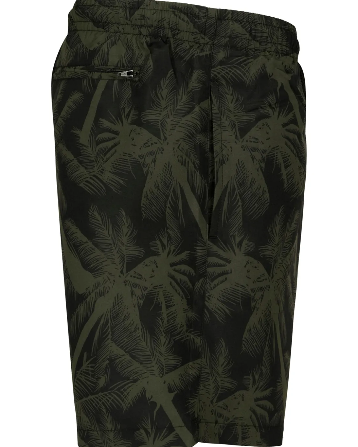 Pattern Palm uimashortsit - Musta/Vihreä