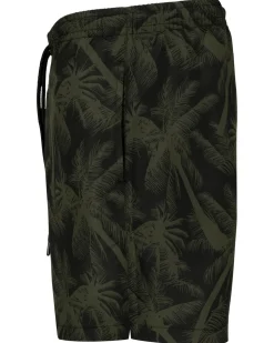 Pattern Palm uimashortsit - Musta/Vihreä