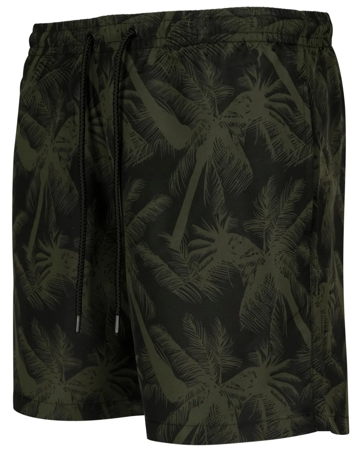 Pattern Palm uimashortsit - Musta/Vihreä