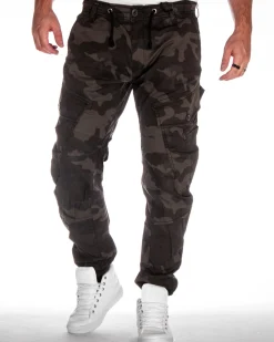 Ray vintage reisitaskuhousut - Tumma camo