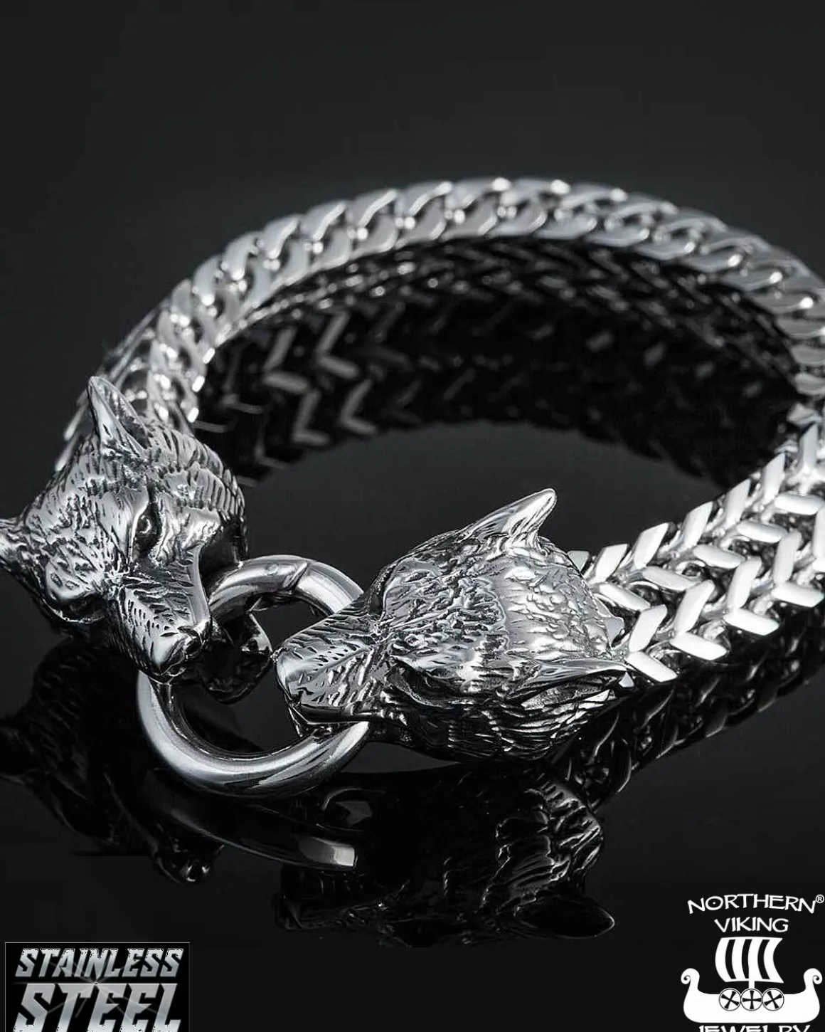 Steel Wolf Head rannekoru - Teräs
