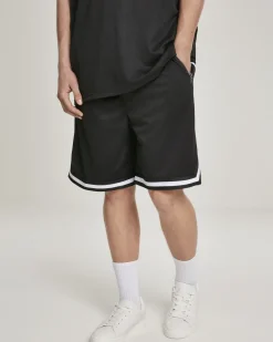 Stripe mesh shortsit - Musta/Valkoinen