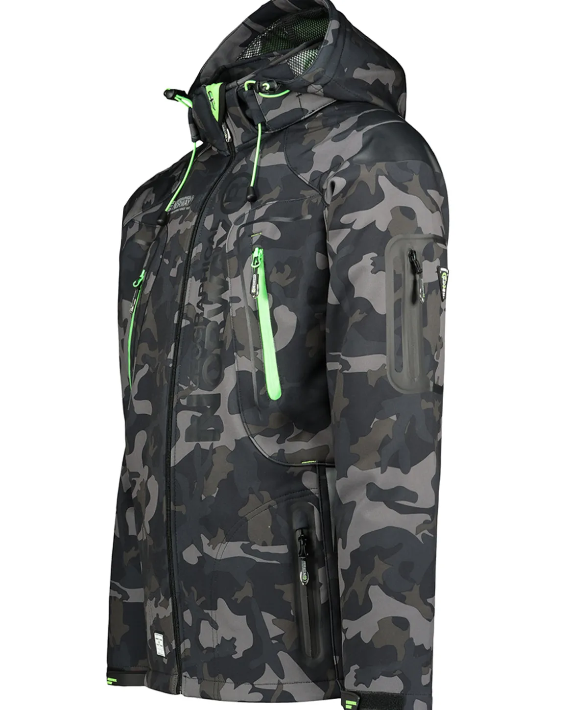 Techno softshelltakki - Camo/Vihreä